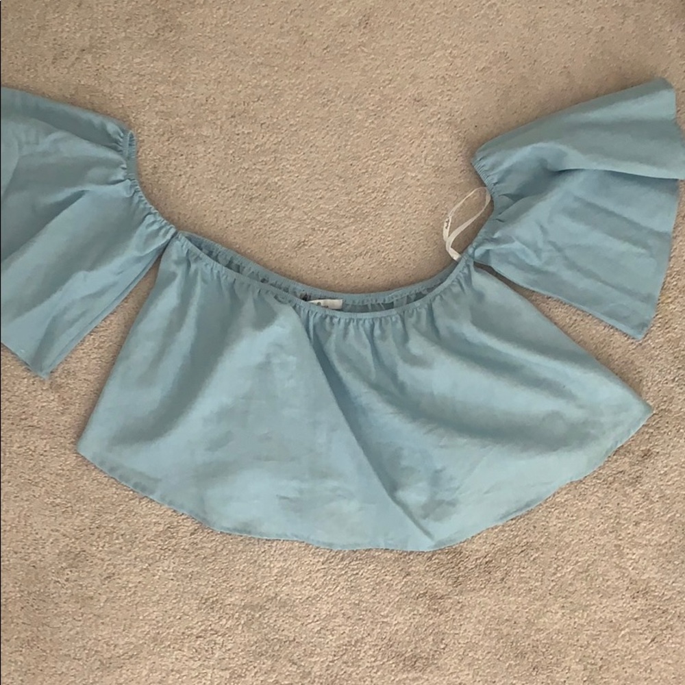 NWT Papaya Blue Off Shoulder Top size M
